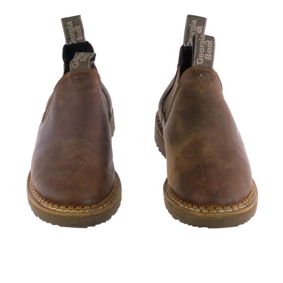 GEORGIA BOOT Revamp Romeo Chelsea Work Boots Brown Leather Sz. 9.5 W - Women's - Picture 5 of 8